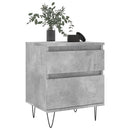 vidaXL 2 db betonszürke szerelt fa éjjeliszekrény 40 x 35 x 50 cm