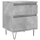 vidaXL 2 db betonszürke szerelt fa éjjeliszekrény 40 x 35 x 50 cm