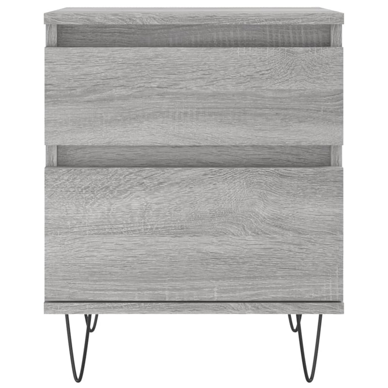 vidaXL 2 db szürke sonoma színű éjjeliszekrény 40 x 35 x 50 cm