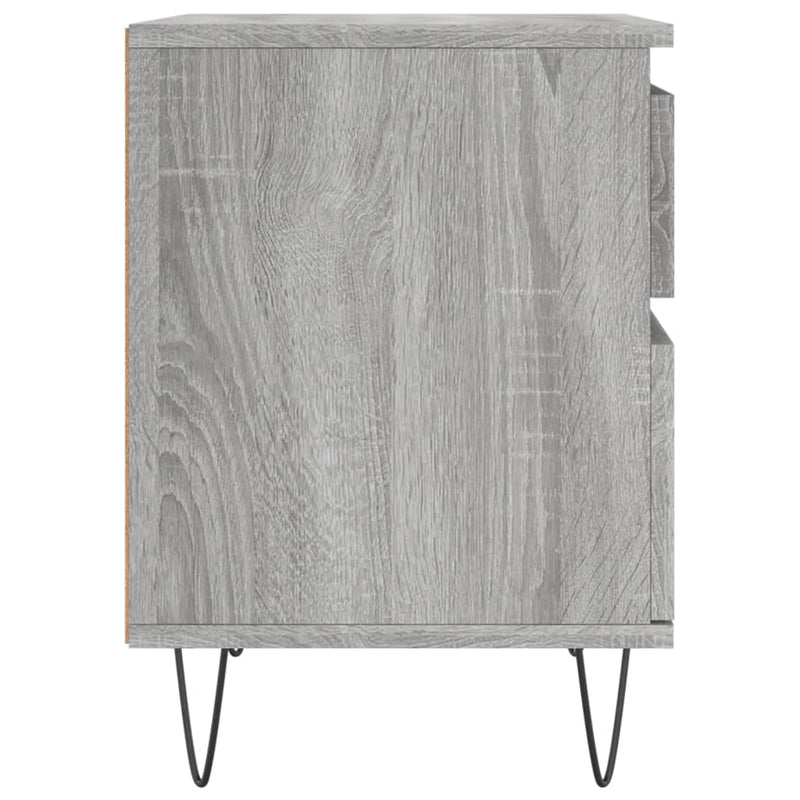 vidaXL 2 db szürke sonoma színű éjjeliszekrény 40 x 35 x 50 cm