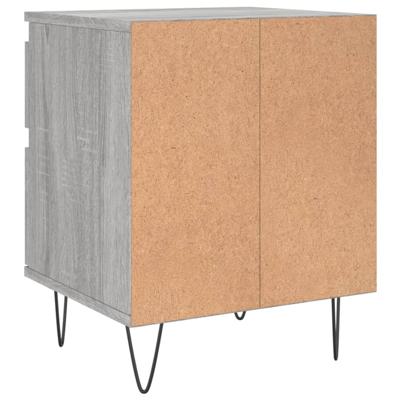 vidaXL 2 db szürke sonoma színű éjjeliszekrény 40 x 35 x 50 cm