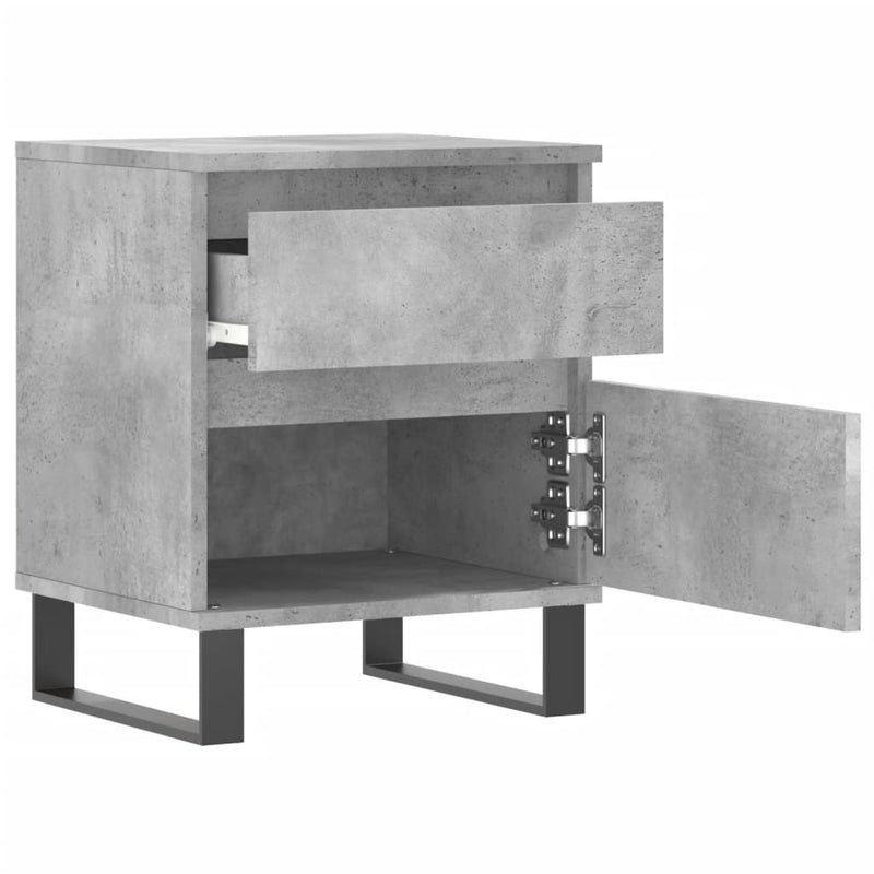 vidaXL betonszürke szerelt fa éjjeliszekrény 40x35x50 cm