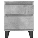 vidaXL 2 db betonszürke szerelt fa éjjeliszekrény 40 x 35 x 50 cm