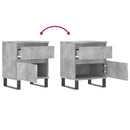 vidaXL 2 db betonszürke szerelt fa éjjeliszekrény 40 x 35 x 50 cm