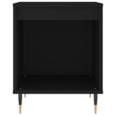 vidaXL 2 db fekete szerelt fa éjjeliszekrény 40 x 35 x 50 cm