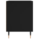vidaXL 2 db fekete szerelt fa éjjeliszekrény 40 x 35 x 50 cm