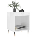 vidaXL 2 db magasfényű fehér szerelt fa éjjeliszekrény 40x35x50 cm