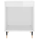 vidaXL 2 db magasfényű fehér szerelt fa éjjeliszekrény 40x35x50 cm