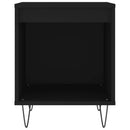 vidaXL 2 db fekete szerelt fa éjjeliszekrény 40 x 35 x 50 cm