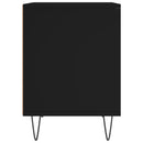 vidaXL 2 db fekete szerelt fa éjjeliszekrény 40 x 35 x 50 cm