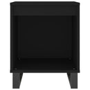 vidaXL 2 db fekete szerelt fa éjjeliszekrény 40 x 35 x 50 cm