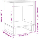 vidaXL 2 db fekete szerelt fa éjjeliszekrény 40 x 35 x 50 cm