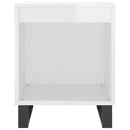 vidaXL 2 db magasfényű fehér szerelt fa éjjeliszekrény 40x35x50 cm