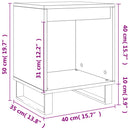 vidaXL 2 db betonszürke szerelt fa éjjeliszekrény 40 x 35 x 50 cm