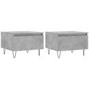vidaXL 2 db betonszürke szerelt fa dohányzóasztal 50 x 46 x 35 cm