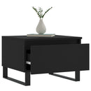 vidaXL 2 db fekete szerelt fa dohányzóasztal 50 x 46 x 35 cm
