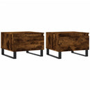 vidaXL 2 db füstös tölgy szerelt fa dohányzóasztal 50 x 46 x 35 cm