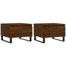 vidaXL 2 db barna tölgyszínű szerelt fa dohányzóasztal 50 x 46 x 35 cm