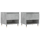 vidaXL 2 db betonszürke szerelt fa dohányzóasztal 50 x 46 x 50 cm
