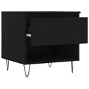 vidaXL 2 db fekete szerelt fa dohányzóasztal 50 x 46 x 50 cm