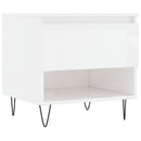 vidaXL 2 db magasfényű fehér szerelt fa dohányzóasztal 50 x 46 x 50 cm