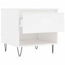 vidaXL 2 db magasfényű fehér szerelt fa dohányzóasztal 50 x 46 x 50 cm