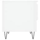 vidaXL 2 db magasfényű fehér szerelt fa dohányzóasztal 50 x 46 x 50 cm