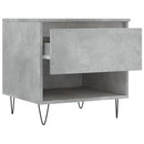 vidaXL 2 db betonszürke szerelt fa dohányzóasztal 50 x 46 x 50 cm