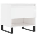 vidaXL 2 db magasfényű fehér szerelt fa dohányzóasztal 50 x 46 x 50 cm