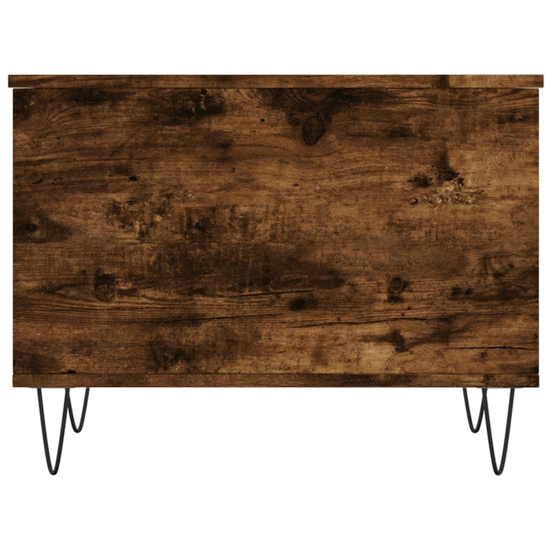 vidaXL füstös tölgy színű szerelt fa dohányzóasztal 60x44,5x45 cm
