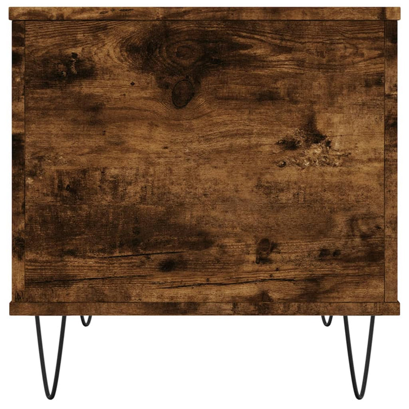 vidaXL füstös tölgy színű szerelt fa dohányzóasztal 60x44,5x45 cm
