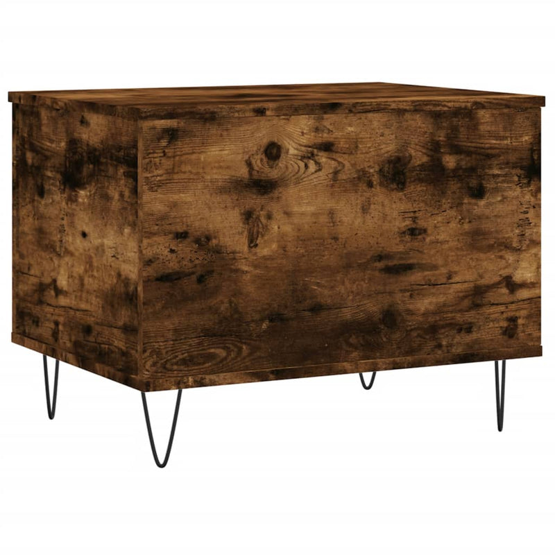 vidaXL füstös tölgy színű szerelt fa dohányzóasztal 60x44,5x45 cm