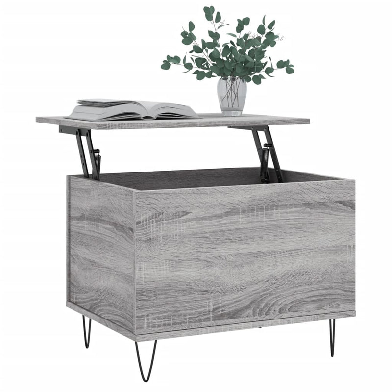 vidaXL szürke sonoma színű szerelt fa dohányzóasztal 60x44,5x45 cm