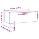 vidaXL sonoma tölgy színű szerelt fa dohányzóasztal 90x44,5x45 cm