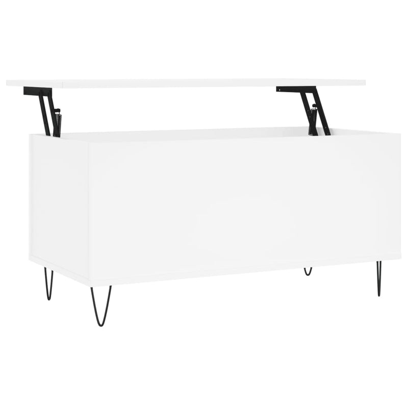 vidaXL fehér szerelt fa dohányzóasztal 90x44,5x45 cm