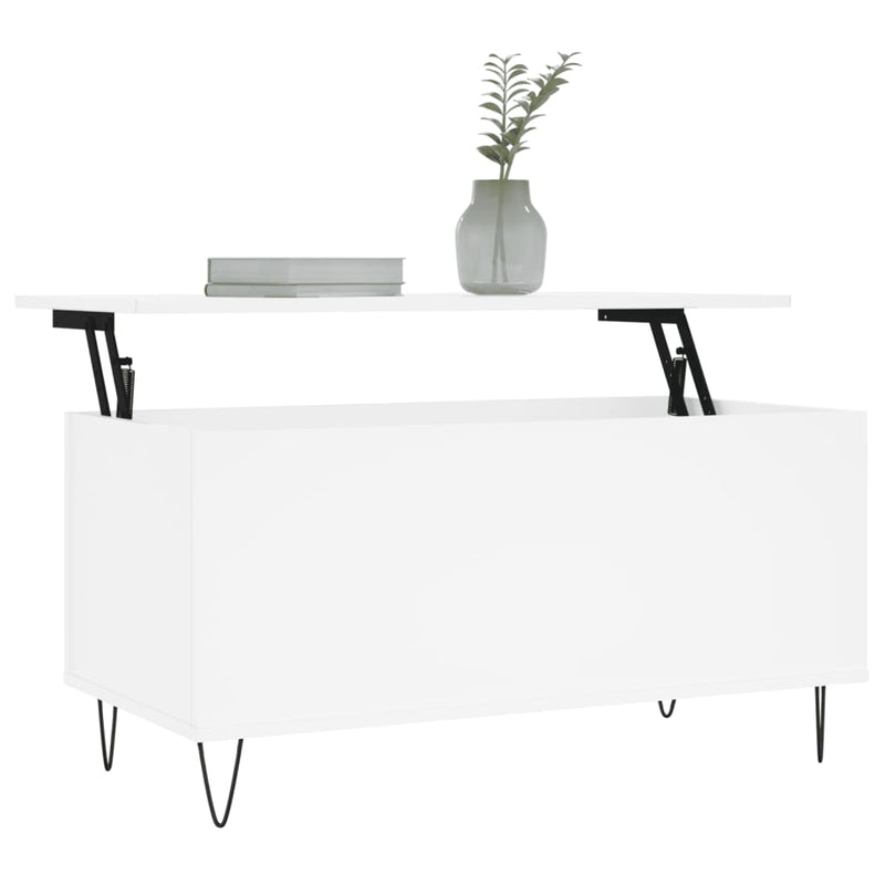 vidaXL fehér szerelt fa dohányzóasztal 90x44,5x45 cm