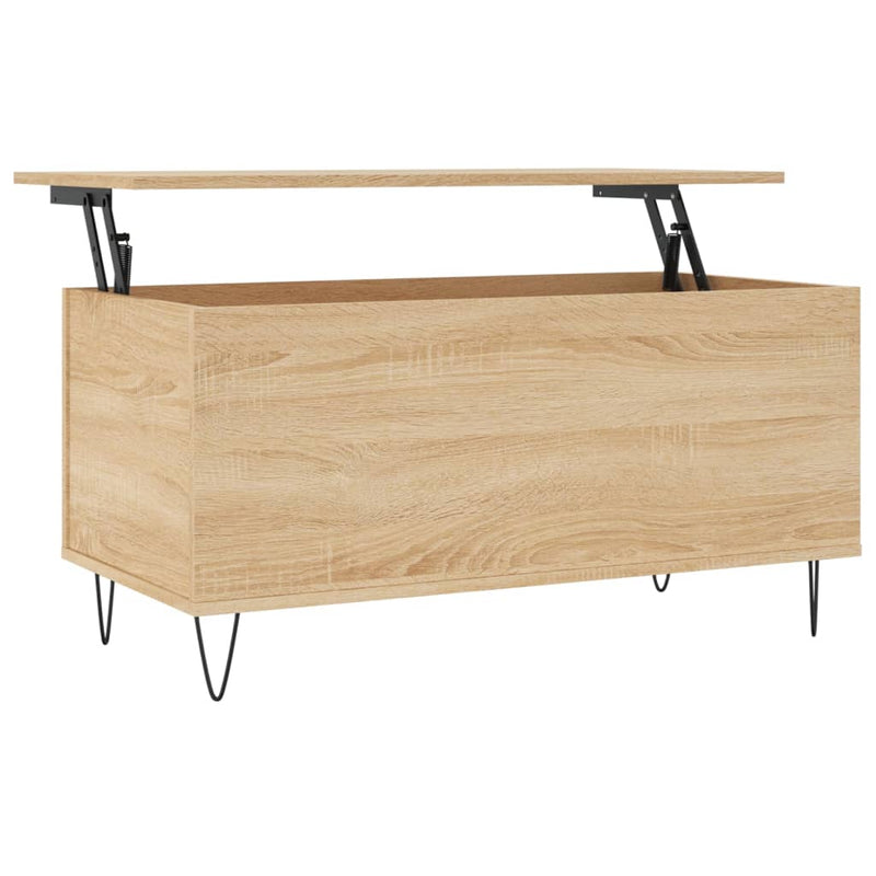 vidaXL sonoma tölgy színű szerelt fa dohányzóasztal 90x44,5x45 cm