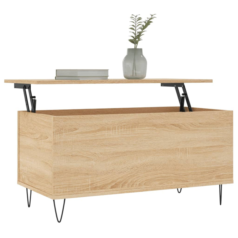 vidaXL sonoma tölgy színű szerelt fa dohányzóasztal 90x44,5x45 cm