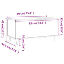 vidaXL betonszürke szerelt fa dohányzóasztal 90x44,5x45 cm