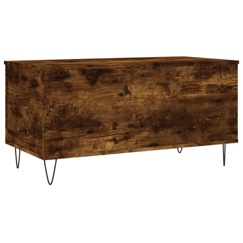 vidaXL füstös tölgy színű szerelt fa dohányzóasztal 90 x 44,5 x 45 cm