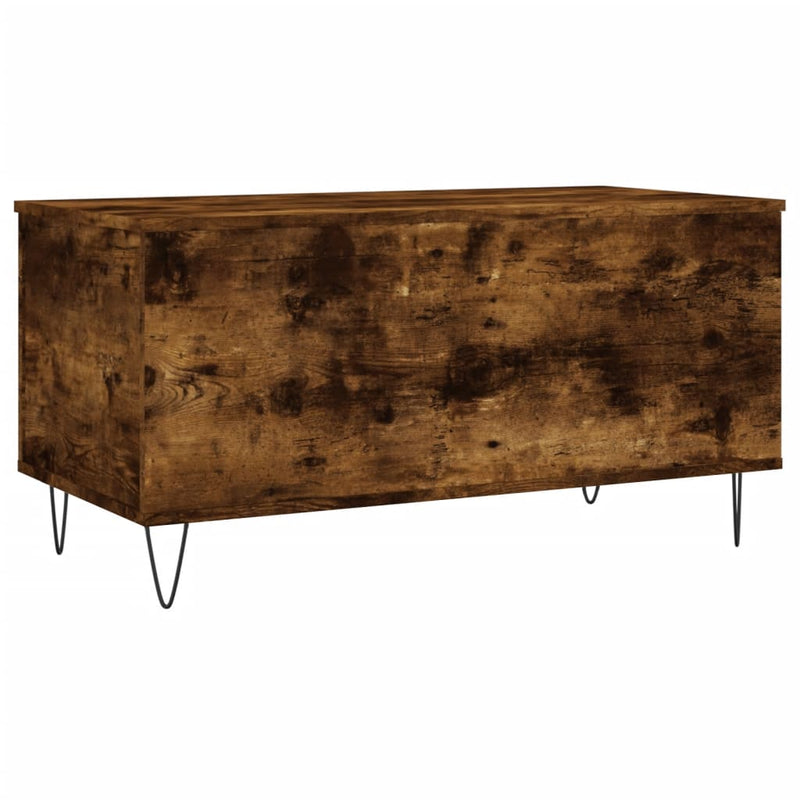 vidaXL füstös tölgy színű szerelt fa dohányzóasztal 90 x 44,5 x 45 cm
