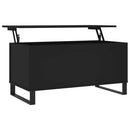 vidaXL fekete szerelt fa dohányzóasztal 90x44,5x45 cm