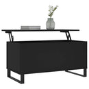 vidaXL fekete szerelt fa dohányzóasztal 90x44,5x45 cm