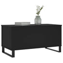 vidaXL fekete szerelt fa dohányzóasztal 90x44,5x45 cm