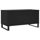 vidaXL fekete szerelt fa dohányzóasztal 90x44,5x45 cm
