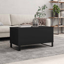 vidaXL fekete szerelt fa dohányzóasztal 90x44,5x45 cm