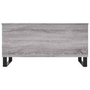 vidaXL szürke sonoma színű szerelt fa dohányzóasztal 90x44,5x45 cm