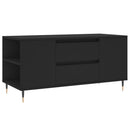 vidaXL fekete szerelt fa dohányzóasztal 102x44,5x50 cm