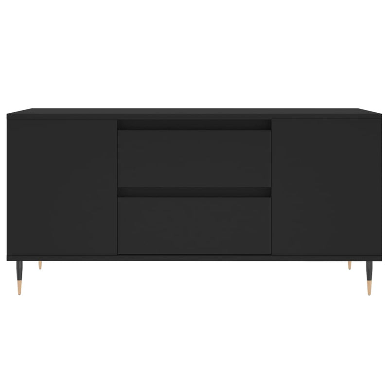 vidaXL fekete szerelt fa dohányzóasztal 102x44,5x50 cm
