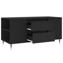 vidaXL fekete szerelt fa dohányzóasztal 102x44,5x50 cm